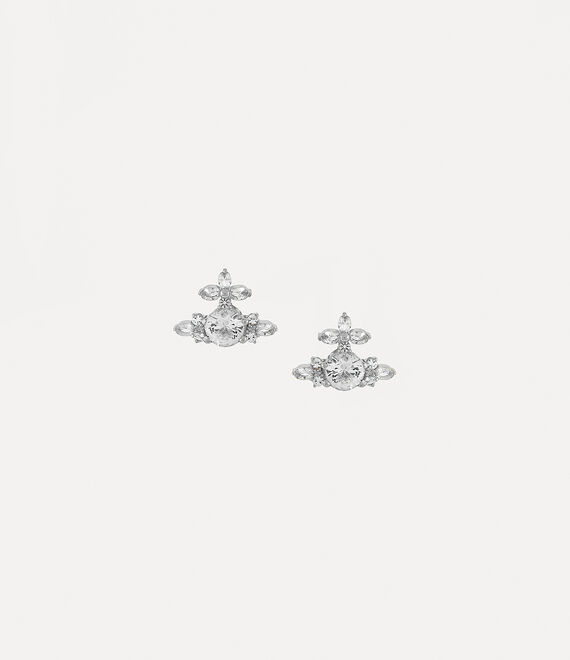 Vivienne Westwood Colette Earrings in PLATINUM/WHITE CZ